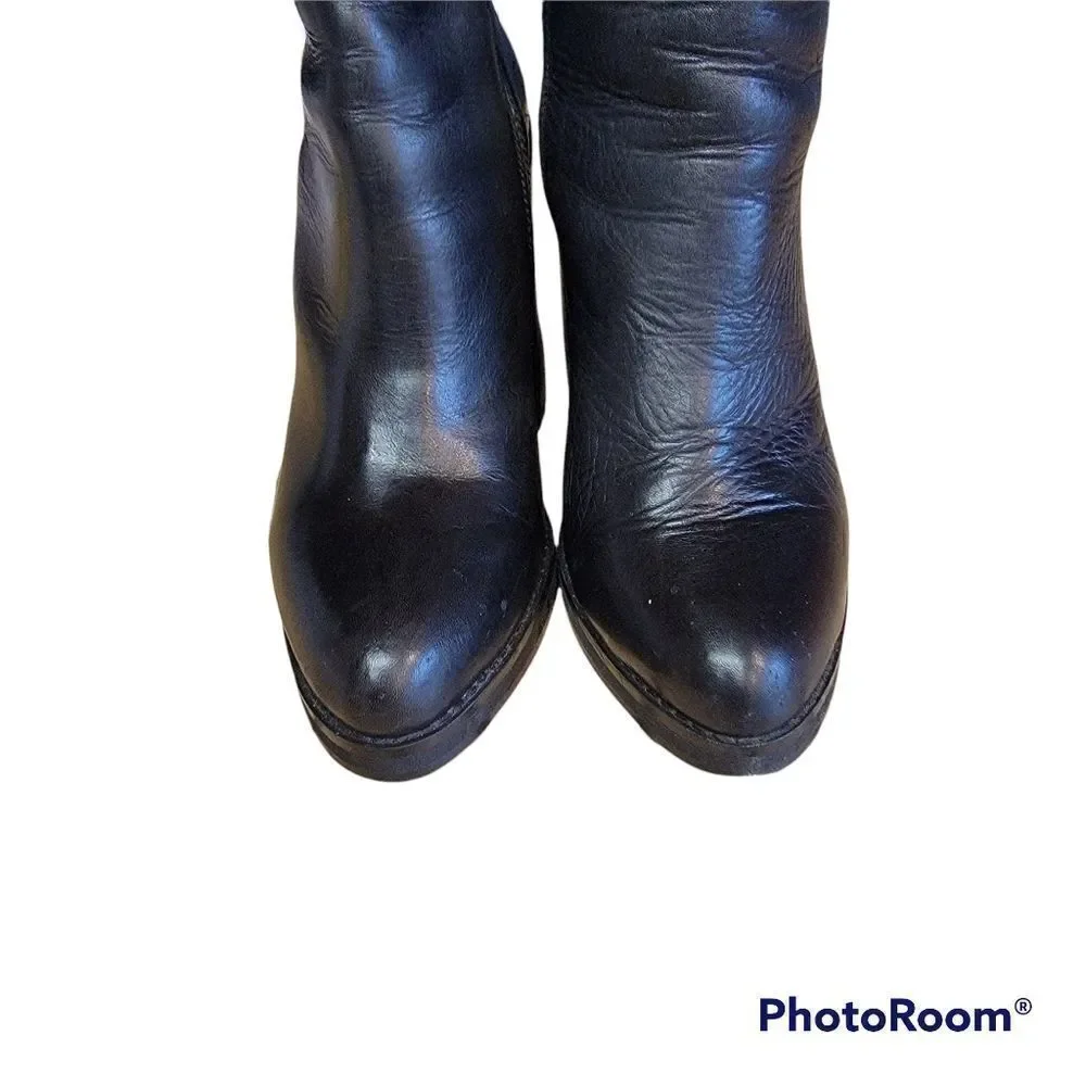 Windsor Smith Black Leather Booties. Size 7.